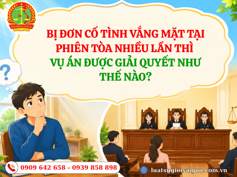 Bị đơn cố tình vắng mặt tại phiên tòa nhiều lần thì  vụ án được giải quyết như thế nào?