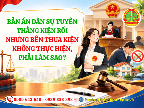 Bản án dân sự tuyên thắng kiện rồi nhưng bên thua kiện không thực hiện, phải làm sao?