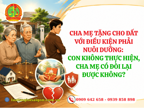 Cha mẹ tặng cho đất với điều kiện phải nuôi dưỡng: Con không thực hiện, cha mẹ có đòi lại được không?