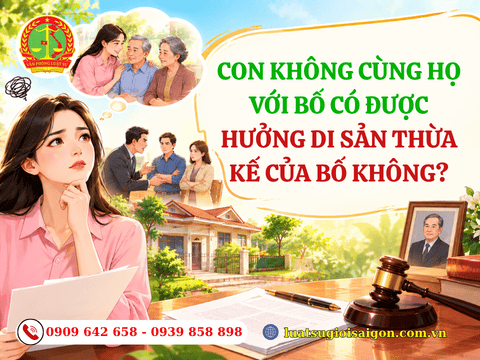 Con không cùng họ với bố có được hưởng di sản thừa kế của bố không?