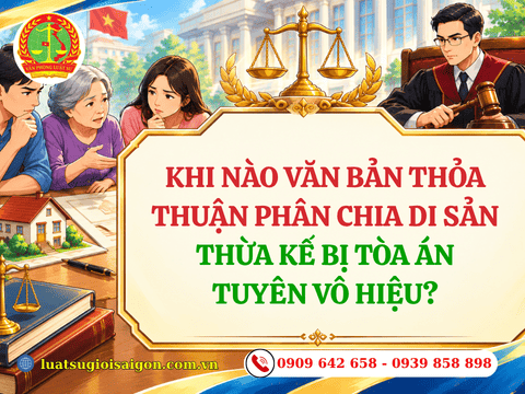 Khi nào văn bản thỏa thuận phân chia di sản thừa kế bị Tòa án tuyên vô hiệu?