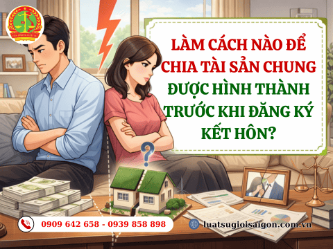 Làm cách nào để chia tài sản chung được hình thành trước khi đăng ký kết hôn?