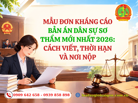 Mẫu đơn kháng cáo bản án dân sự sơ thẩm mới nhất 2026: Cách viết, thời hạn và nơi nộp
