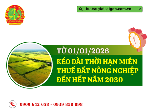 Từ năm 2026: Kéo dài thời hạn miễn thuế sử dụng đất nông nghiệp đến hết năm 2030