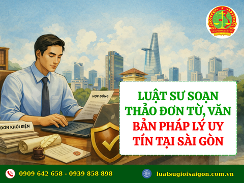 Luật sư soạn thảo đơn từ, văn bản pháp lý uy tín tại Sài Gòn