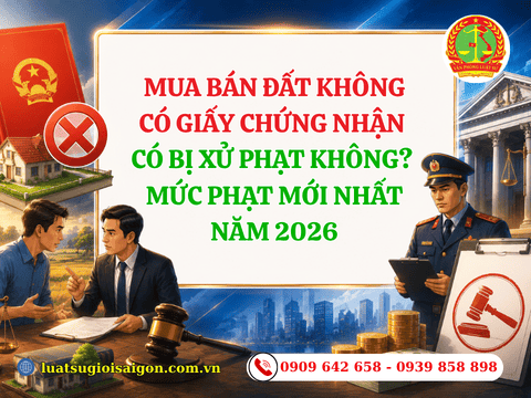 Mua bán đất không có giấy chứng nhận (sổ đỏ) có bị xử phạt không? Mức phạt mới nhất năm 2026