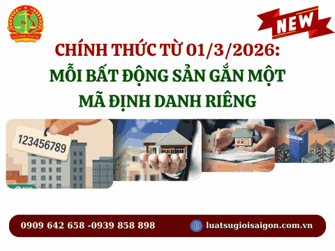 Chính thức từ ngày 01/3/2026: Mỗi bất động sản gắn một mã định danh riêng
