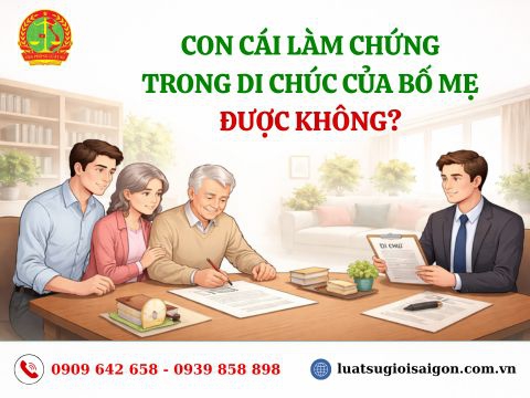 Con cái làm chứng trong di chúc của bố mẹ được không?
