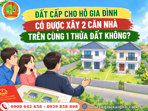 Đất cấp cho hộ gia đình có được xây 2 căn nhà trên cùng 1 thửa đất không?