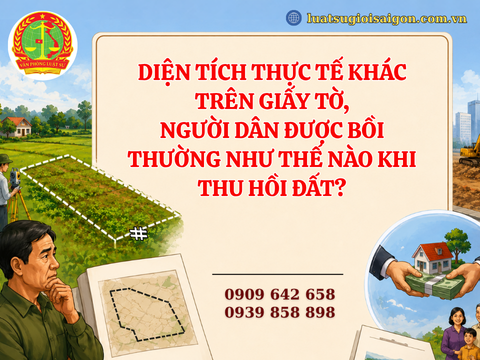 Diện tích thực tế khác trên giấy tờ, người dân được bồi thường như thế nào khi thu hồi đất?