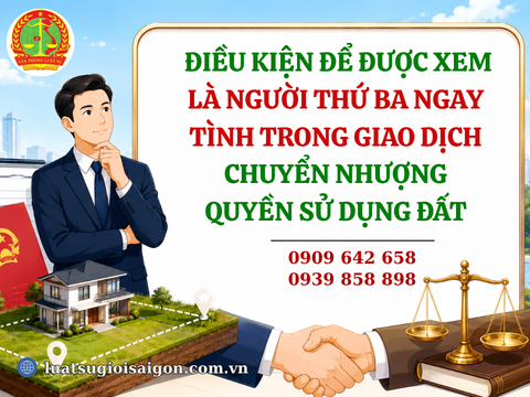 Điều kiện để được xem là người thứ ba ngay tình trong giao dịch chuyển nhượng quyền sử dụng đất