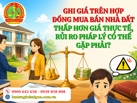 Ghi giá trên hợp đồng mua bán nhà đất thấp hơn giá thực tế, rủi ro pháp lý có thể gặp phải?