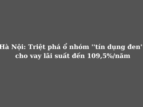 Hà Nội: Triệt phá ổ nhóm ''tín dụng đen'' cho vay lãi suất đến 109,5%/năm