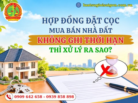 Hợp đồng đặt cọc mua bán nhà đất không ghi thời hạn thì xử lý ra sao?