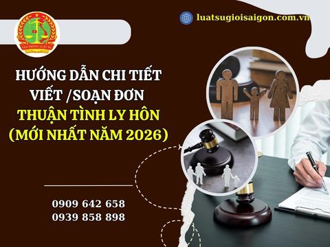 Hướng dẫn viết đơn xin thuận tình ly hôn mới nhất 2026