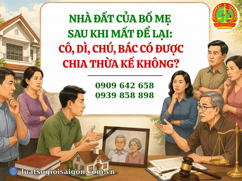 Nhà đất của bố mẹ sau khi mất để lại: Cô, dì, chú, bác có được chia thừa kế không?