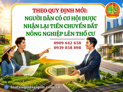 Quy định mới: Người dân có cơ hội được nhận lại tiền chuyển đất nông nghiệp lên thổ cư