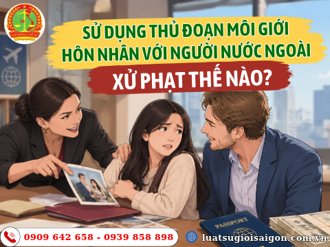 Sử dụng thủ đoạn môi giới hôn nhân với người nước ngoài, xử phạt thế nào?