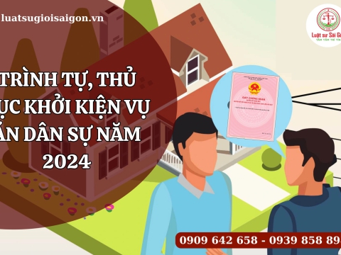 Trình tự, thủ tục khởi kiện vụ án dân sự