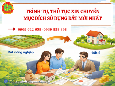 Trình tự, thủ tục xin chuyển mục đích sử dụng đất mới nhất