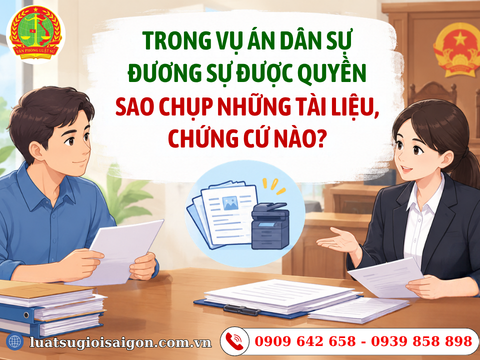 Trong vụ án dân sự đương sự được quyền sao chụp những tài liệu, chứng cứ nào?