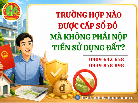 Trường hợp nào được cấp Sổ đỏ mà không phải nộp tiền sử dụng đất?