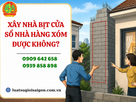 Xây nhà bịt cửa sổ nhà hàng xóm được không?
