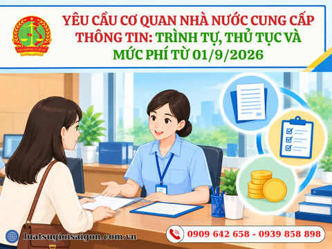 Yêu cầu cơ quan nhà nước cung cấp thông tin: Trình tự, thủ tục và mức phí từ 01/09/2026