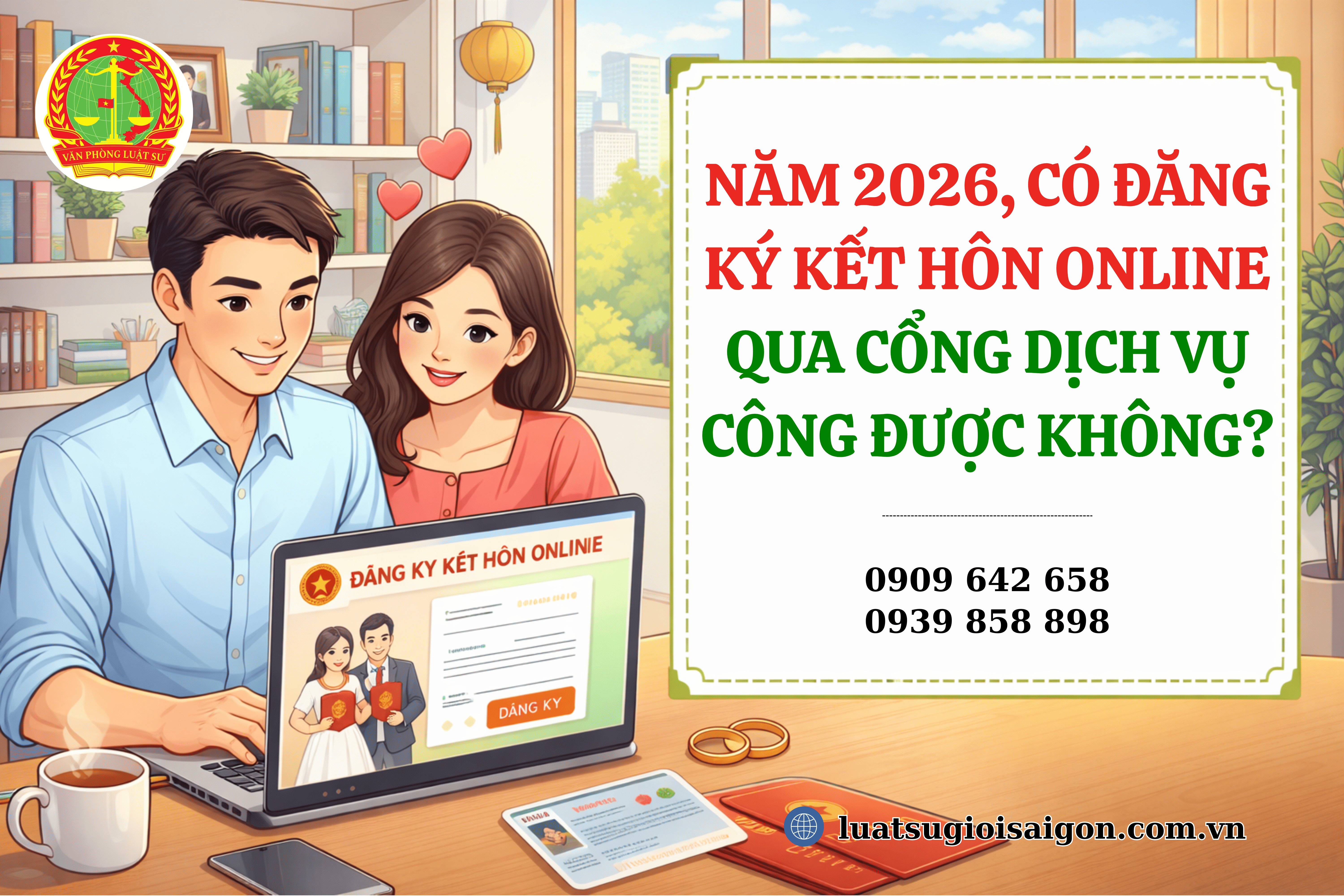 Có được đăng ký kết hôn online (tại nhà) trên Cổng dịch vụ công không