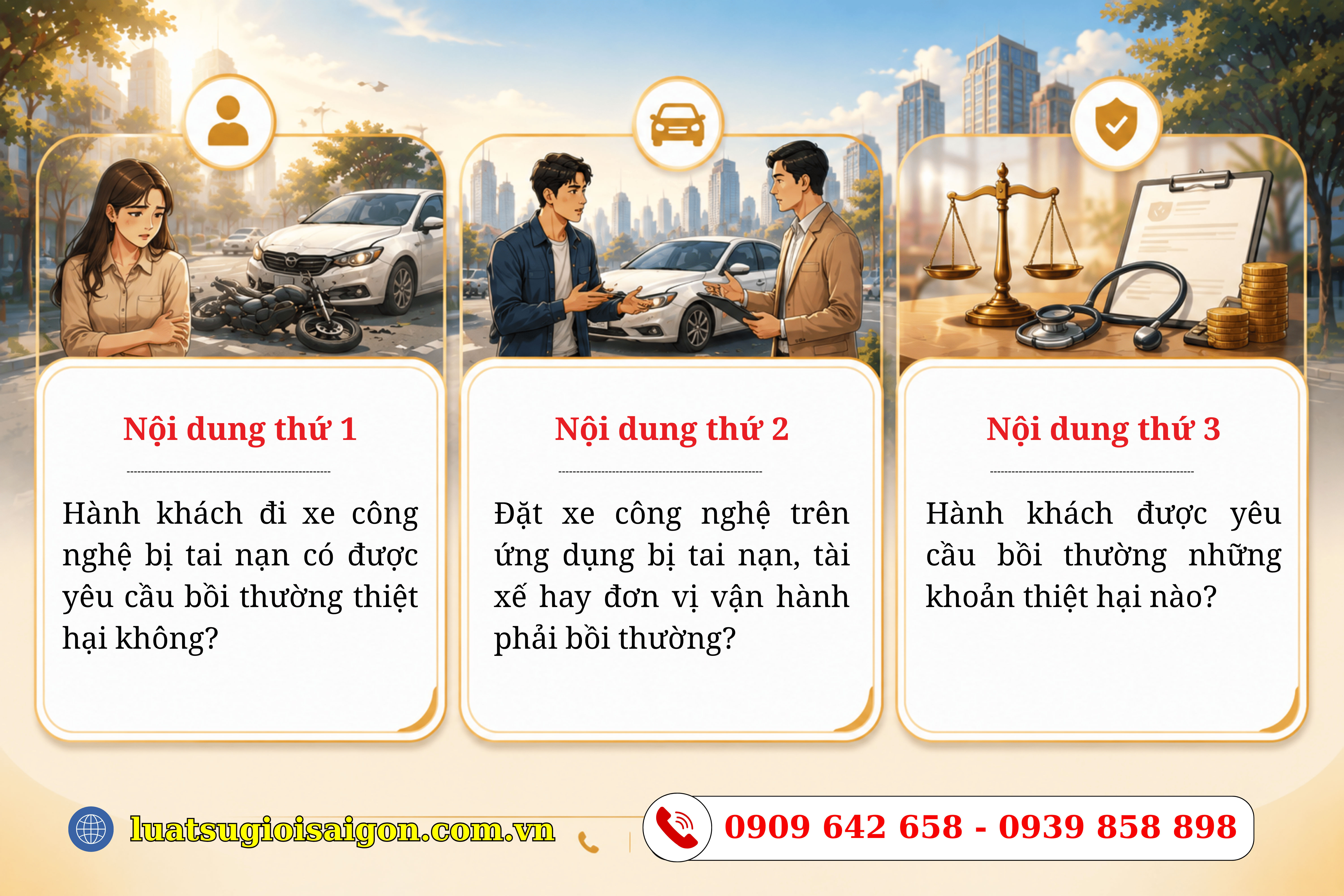 Đặt xe công nghệ trên ứng dụng bị tai nạn tài xế hay đơn vị vận hành phải bồi thường