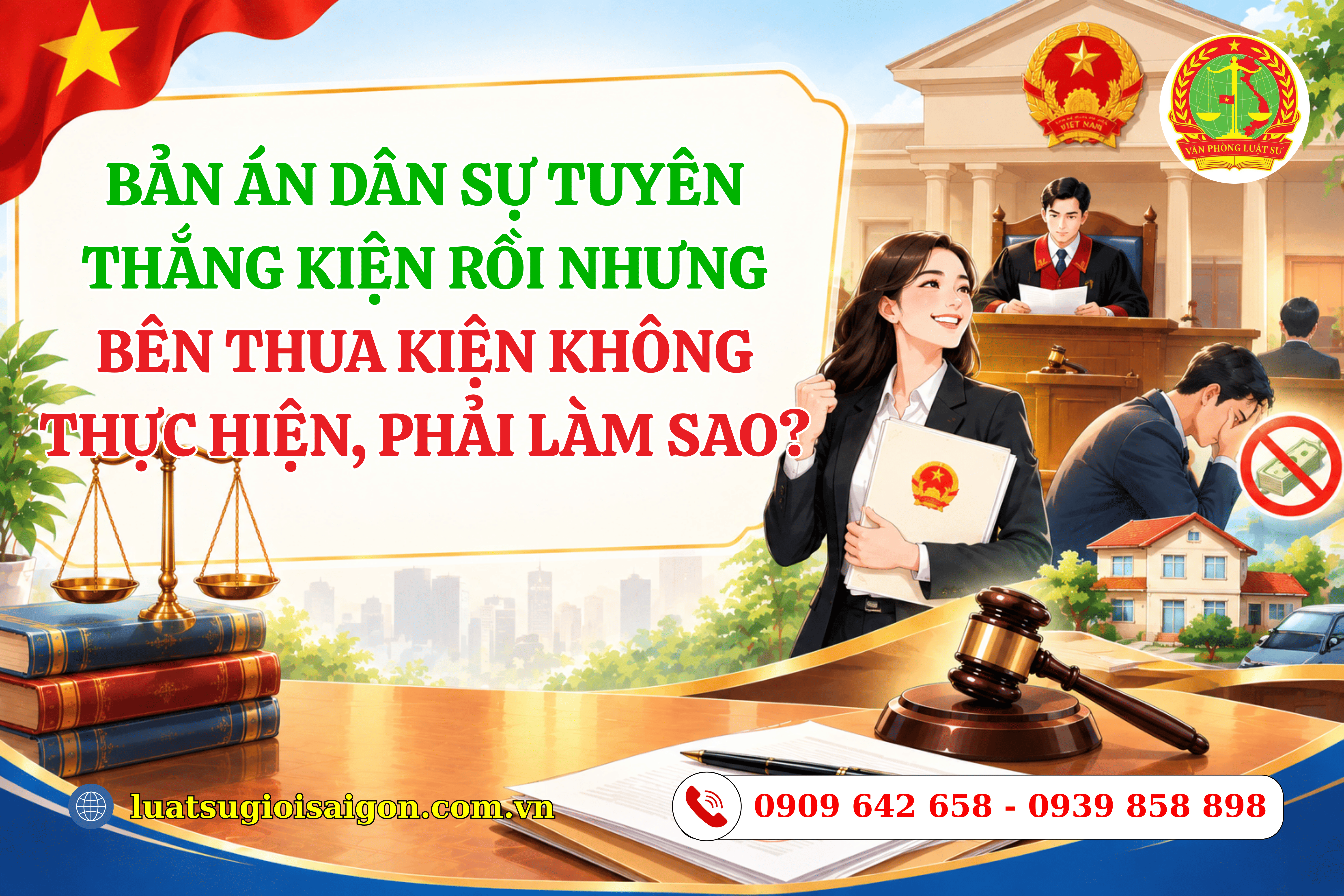 BẢN ÁN DÂN SỰ TUYÊN THẮNG KIỆN RỒI NHƯNG BÊN THUA KIỆN KHÔNG THỰC HIỆN, PHẢI LÀM SAO