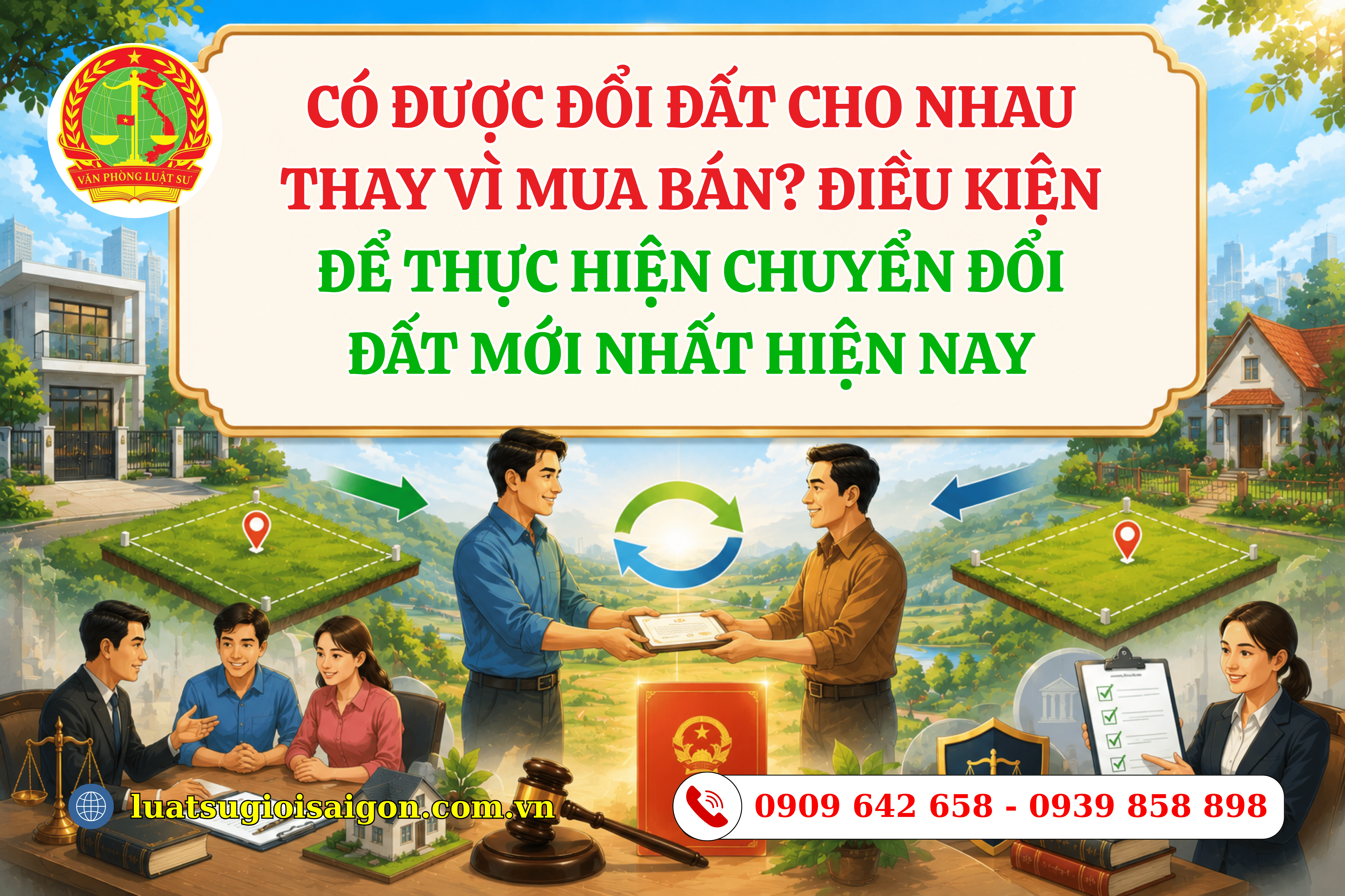 Có được đổi đất cho nhau thay vì mua bán hay không