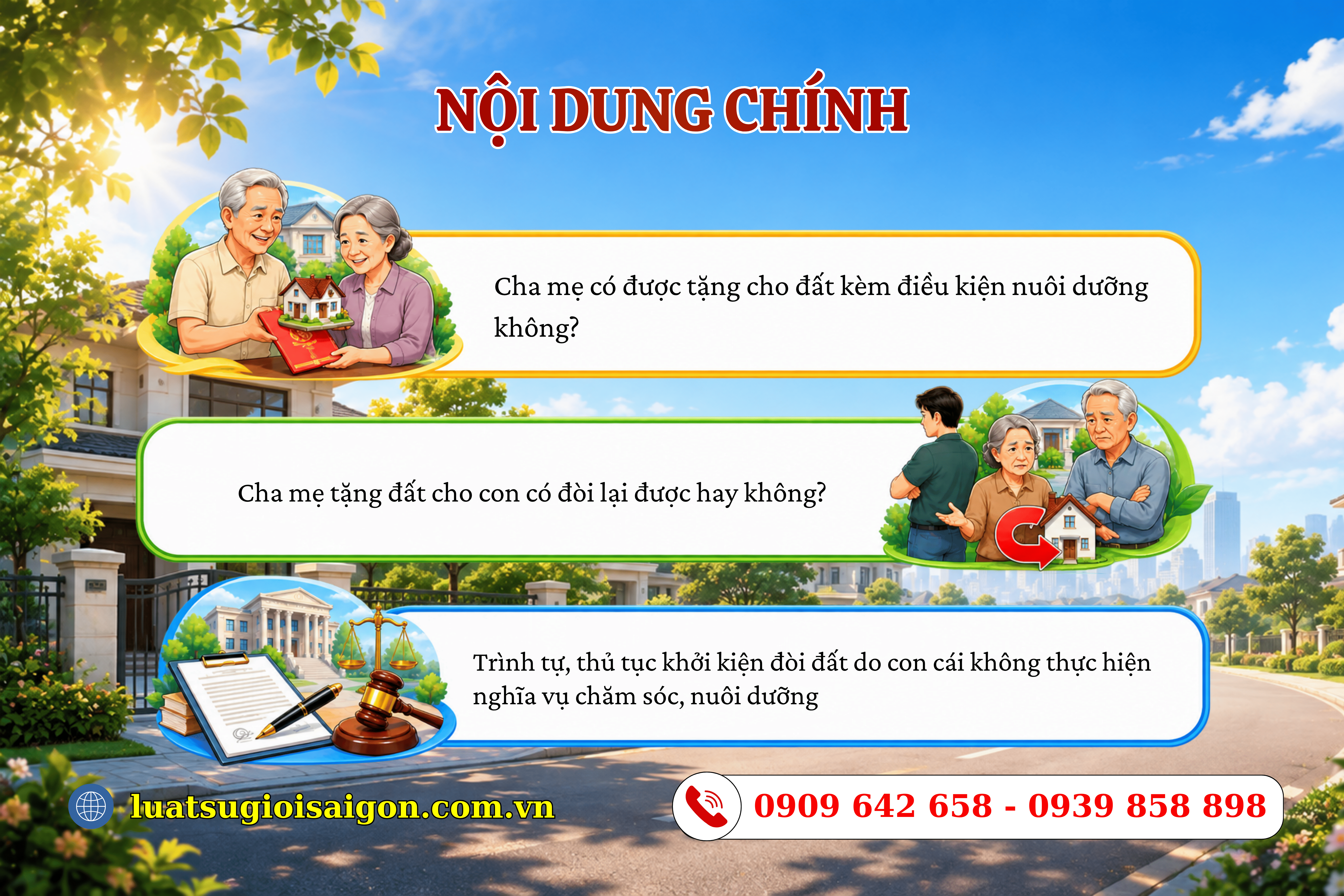 CHA MẸ TẶNG CHO ĐẤT VỚI ĐIỀU KIỆN PHẢI NUÔI DƯỠNG CON KHÔNG THỰC HIỆN, CHA MẸ CÓ ĐÒI LẠI ĐƯỢC KHÔNG-1