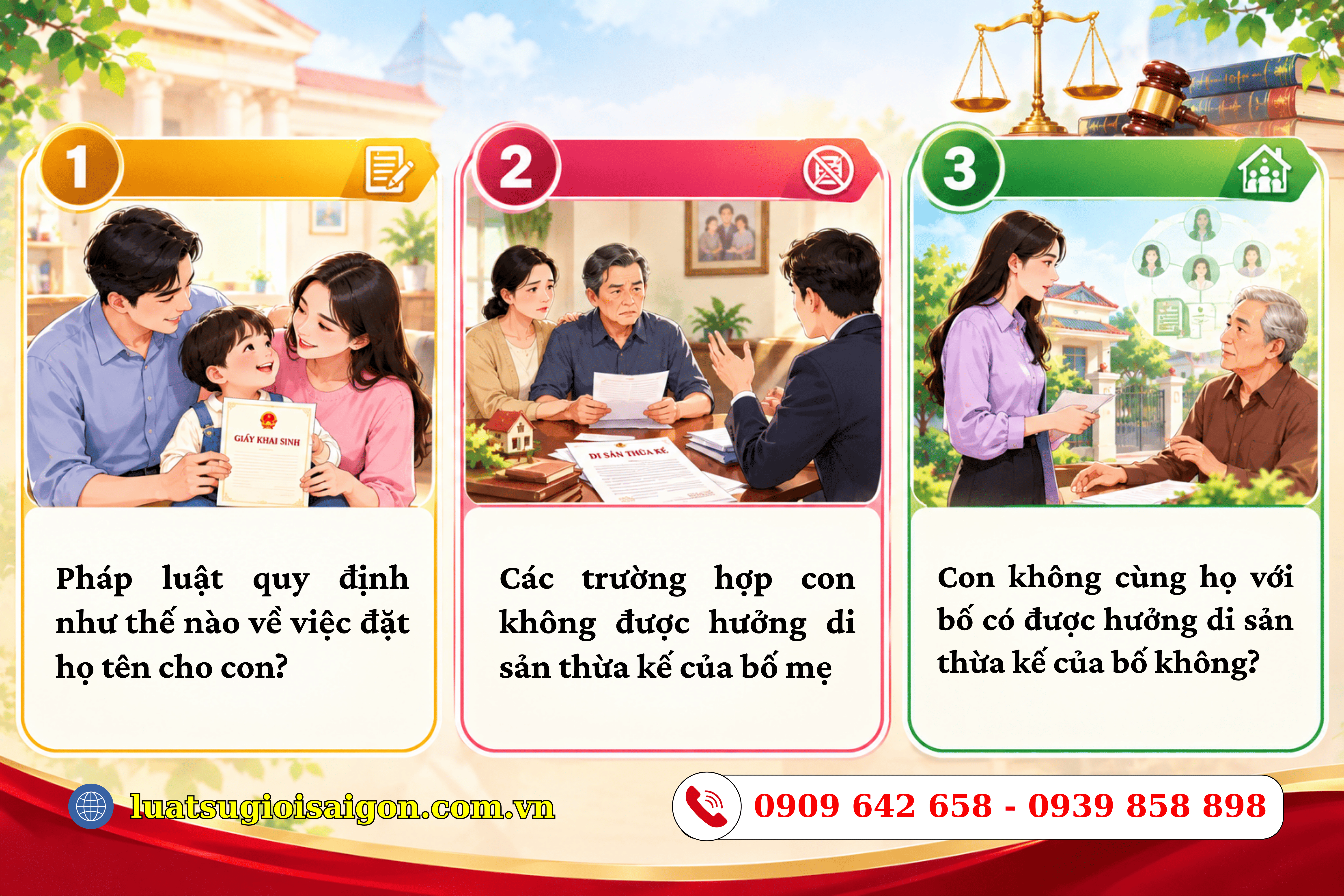 CON KHÔNG CÙNG HỌ VỚI BỐ CÓ ĐƯỢC HƯỞNG DI SẢN THỪA KẾ CỦA BỐ KHÔNG-0909642658-1