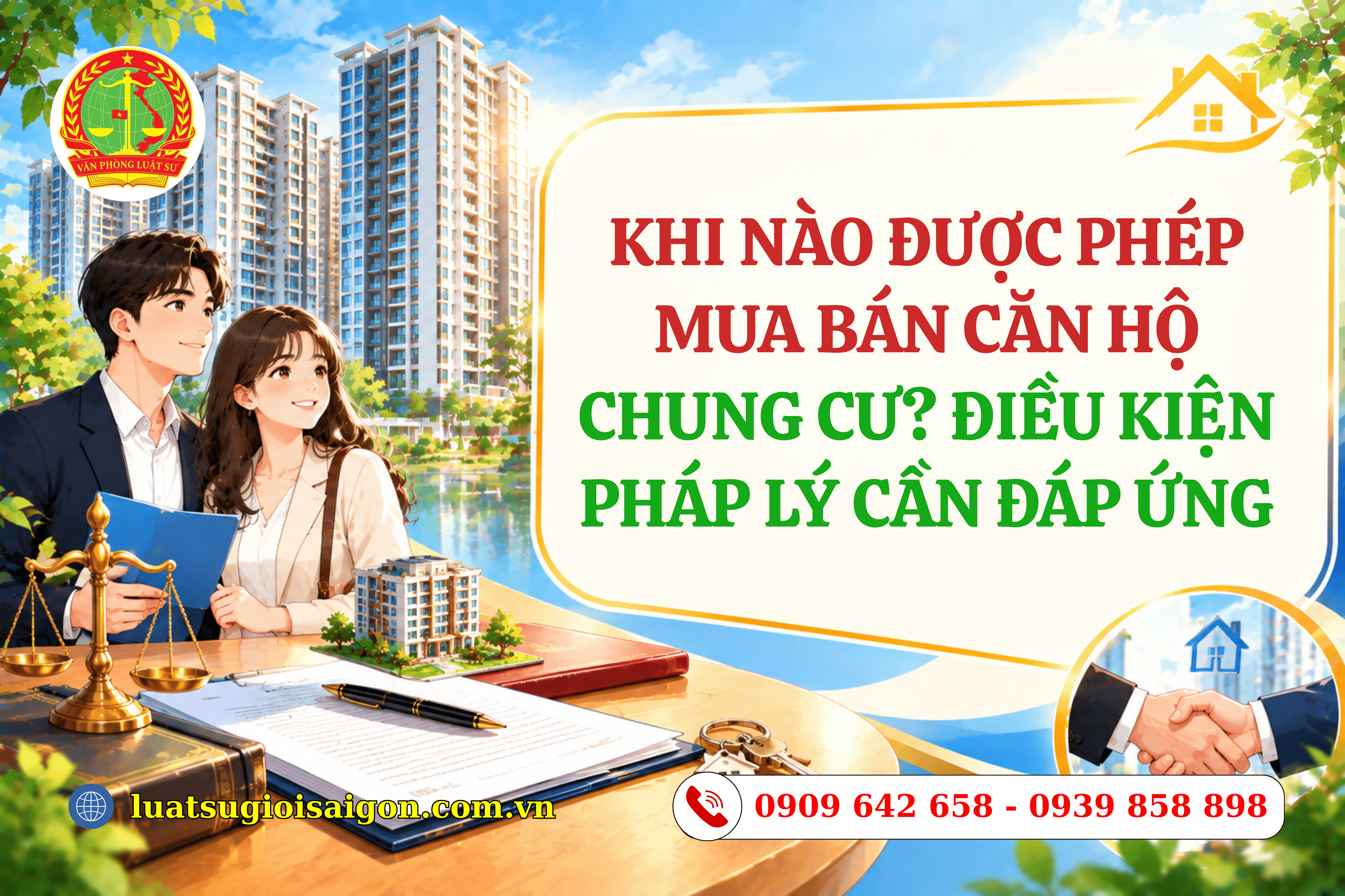 KHI NÀO ĐƯỢC PHÉP MUA BÁN CĂN HỘ CHUNG CƯ ĐIỀU KIỆN PHÁP LÝ CẦN ĐÁP ỨNG