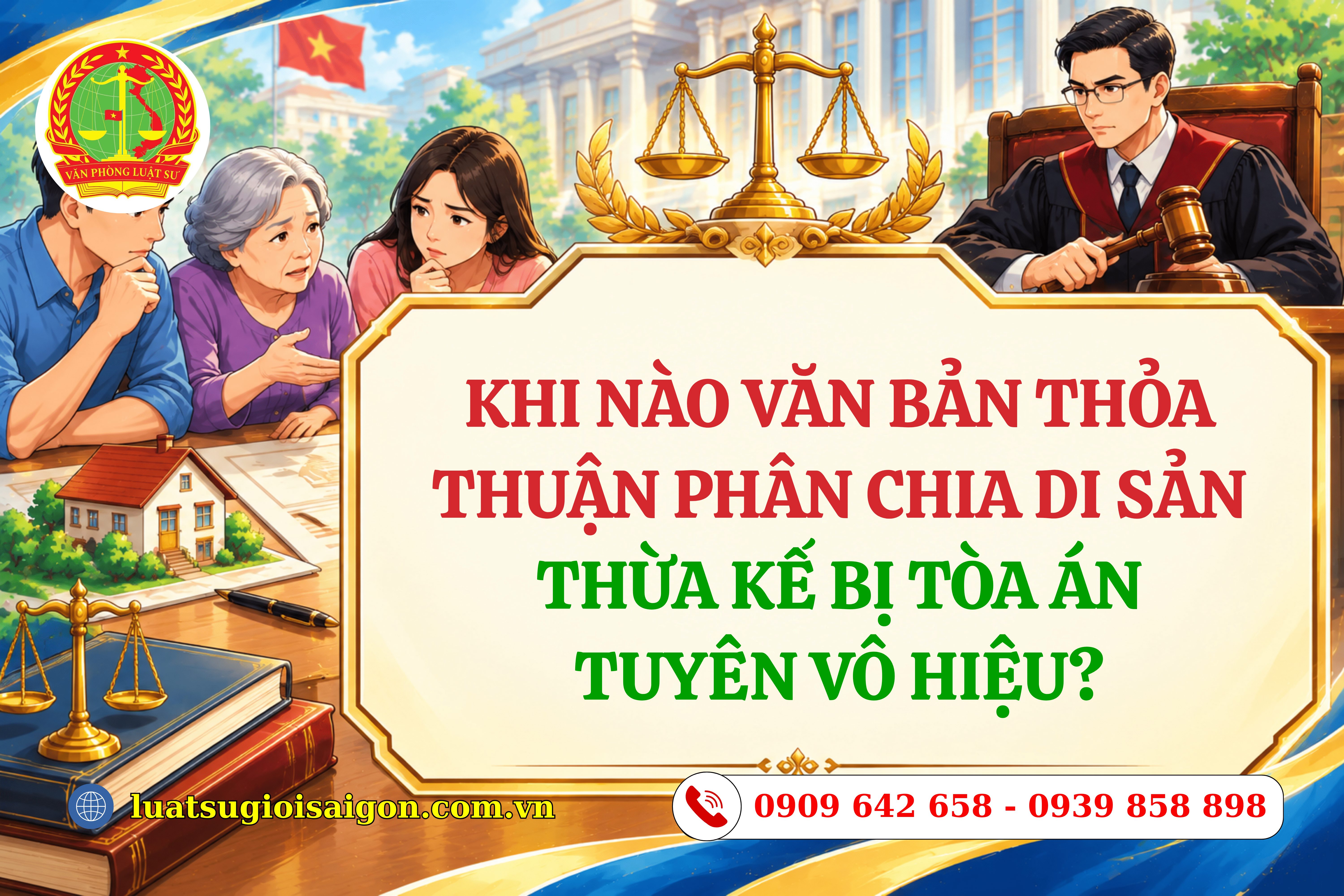 Khi nào văn bản thỏa thuận phân chia di sản thừa kế bị tòa án tuyên vô hiệu