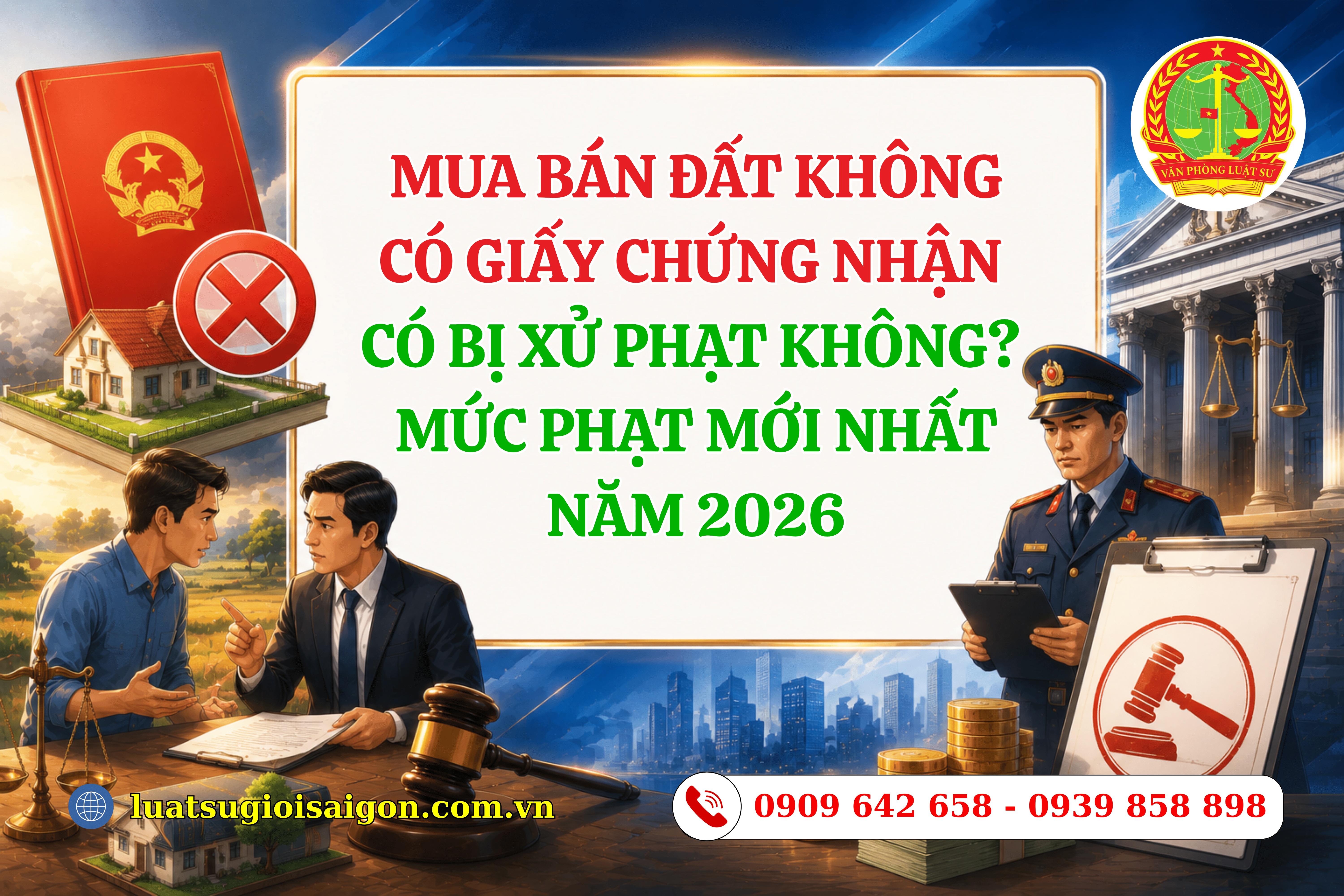 Mua bán đất không có giấy chứng nhận sổ đỏ có bị xử phạt không- Mức phạt mới nhất năm 2026