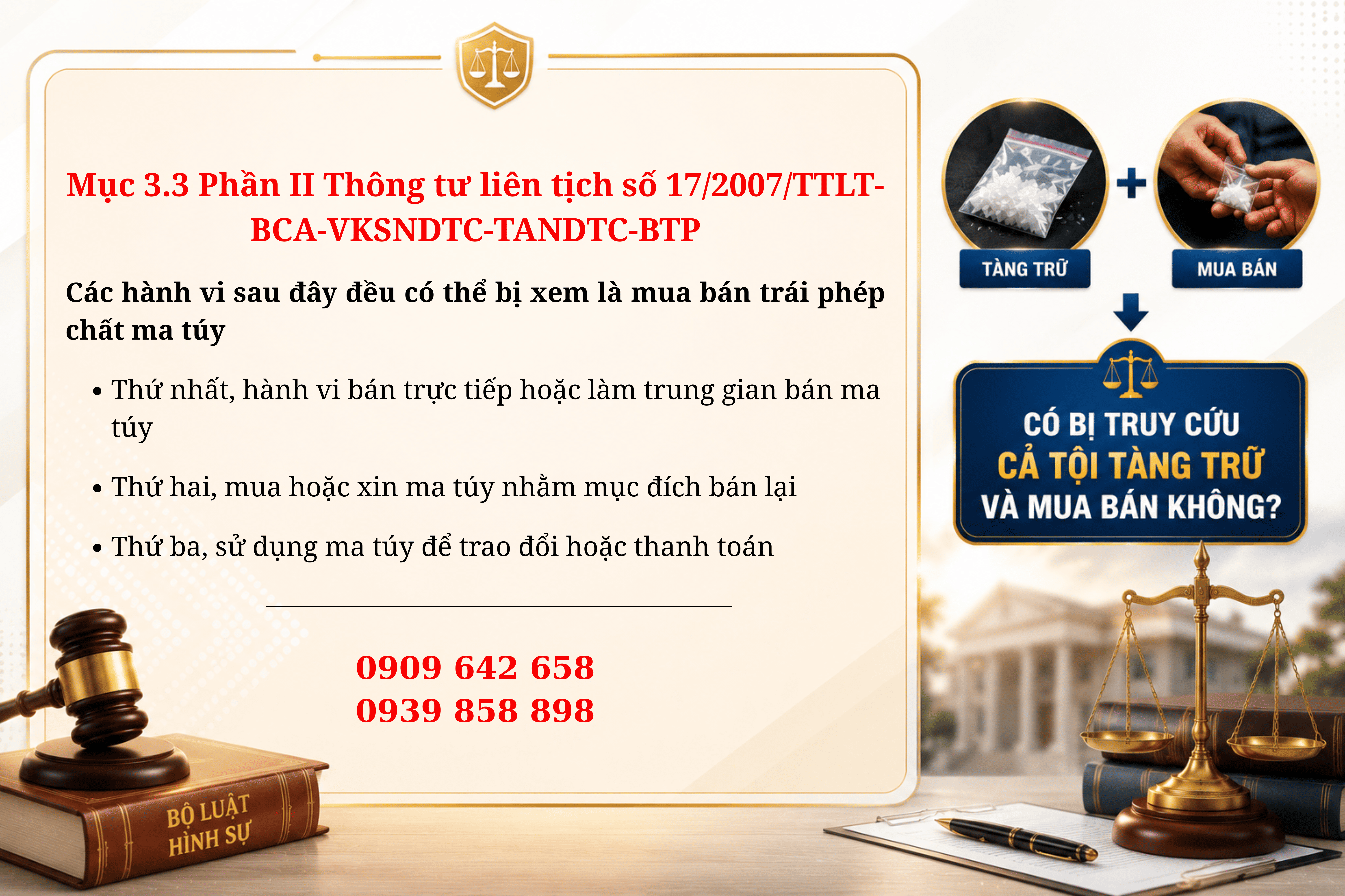 Mua ma túy về để bán lại có bị truy cứu cả tội tàng trữ và mua bán không - luật sư giỏi hình sự - 1