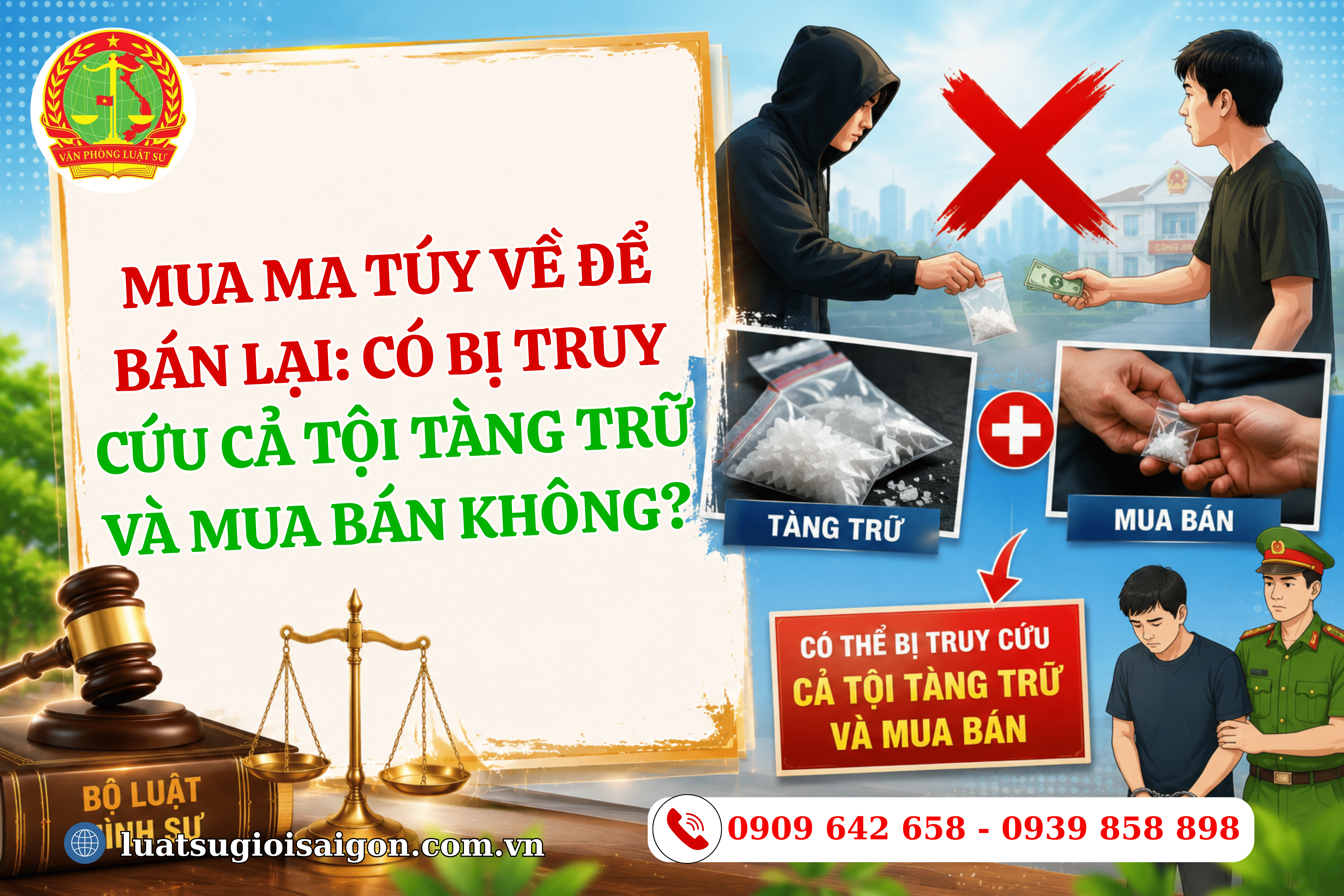 Mua ma túy về để bán lại có bị truy cứu cả tội tàng trữ và mua bán không - luật sư giỏi hình sự