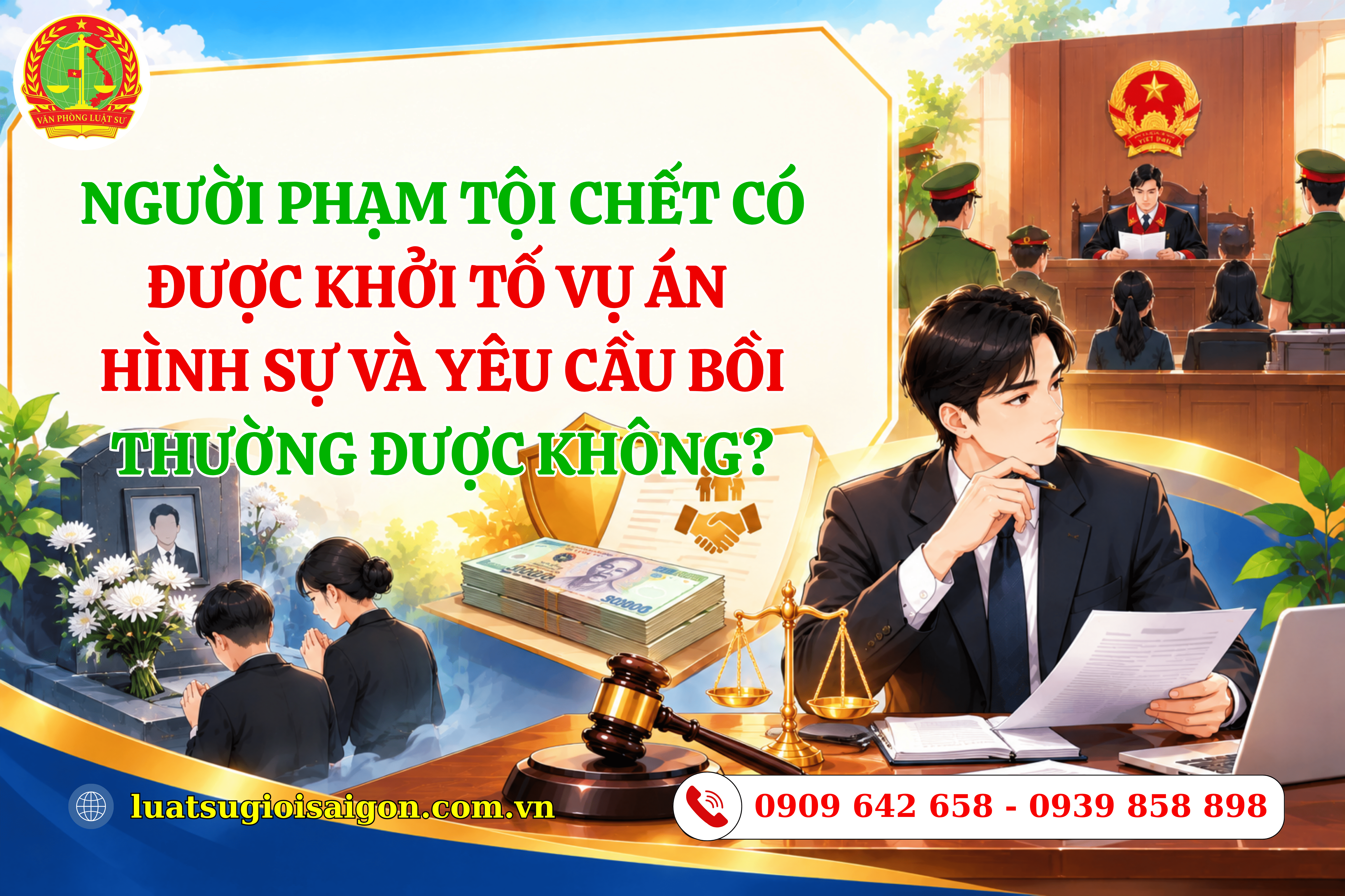 NGƯỜI PHẠM TỘI CHẾT CÓ ĐƯỢC KHỞI TỐ VỤ ÁN HÌNH SỰ VÀ YÊU CẦU BỒI THƯỜNG ĐƯỢC KHÔNG-luatsugioisaigon