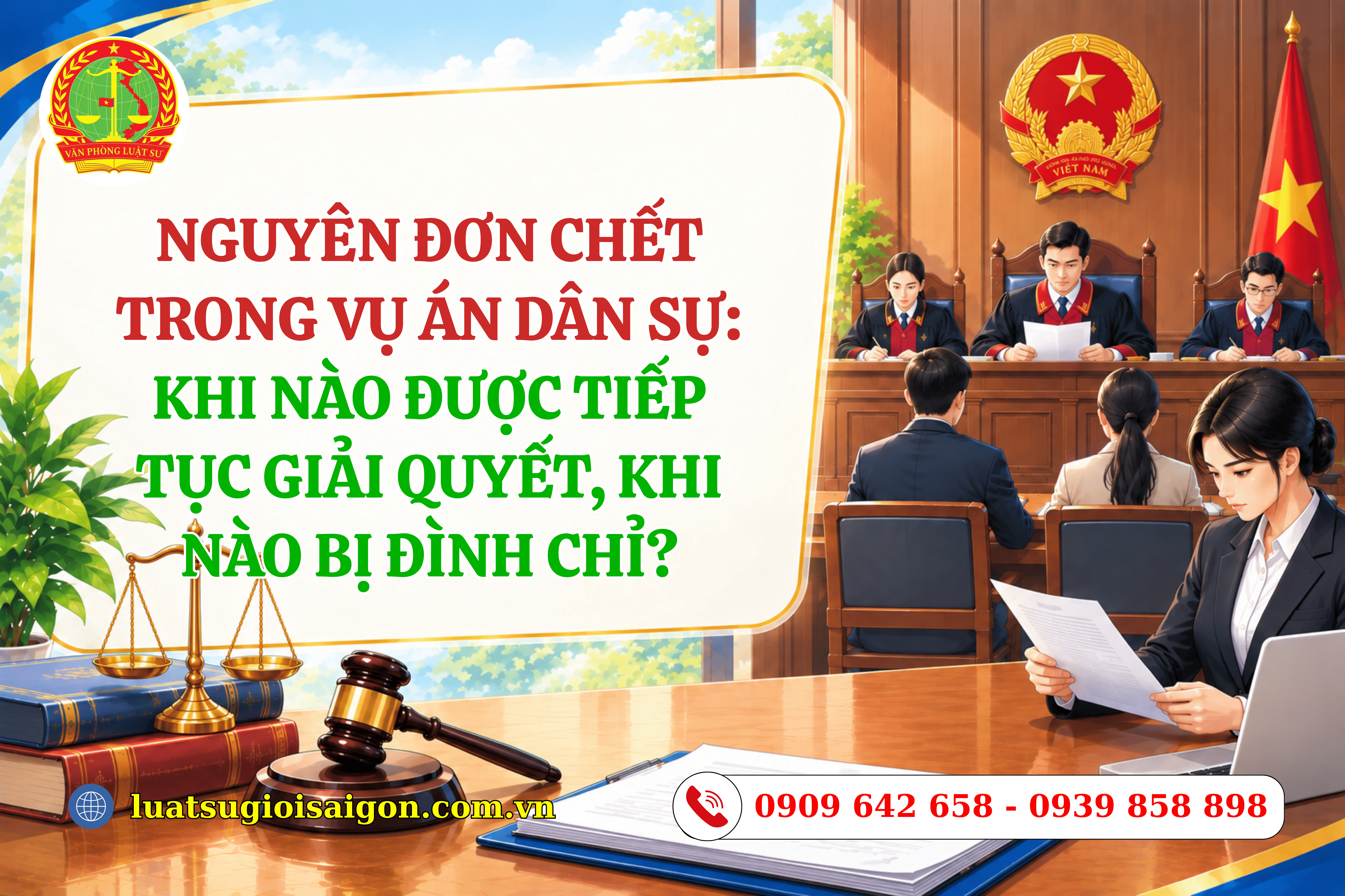 NGUYÊN ĐƠN CHẾT TRONG VỤ ÁN DÂN SỰ KHI NÀO ĐƯỢC TIẾP TỤC GIẢI QUYẾT, KHI NÀO BỊ ĐÌNH CHỈ