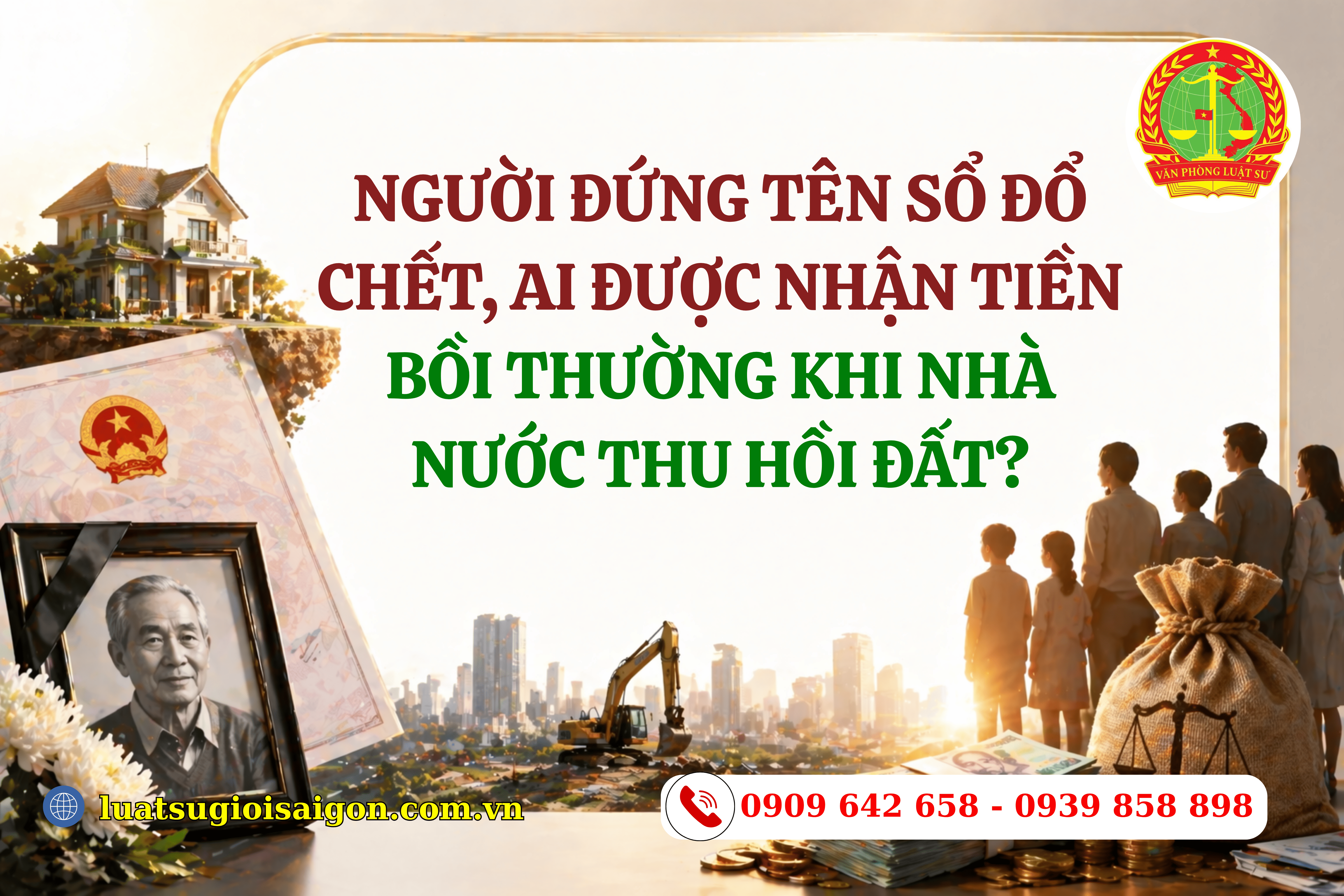 Người đứng tên sổ đã chết ai được nhận tiền bồi thường khi nhà nước thu hồi đất -luatsugioisaigon