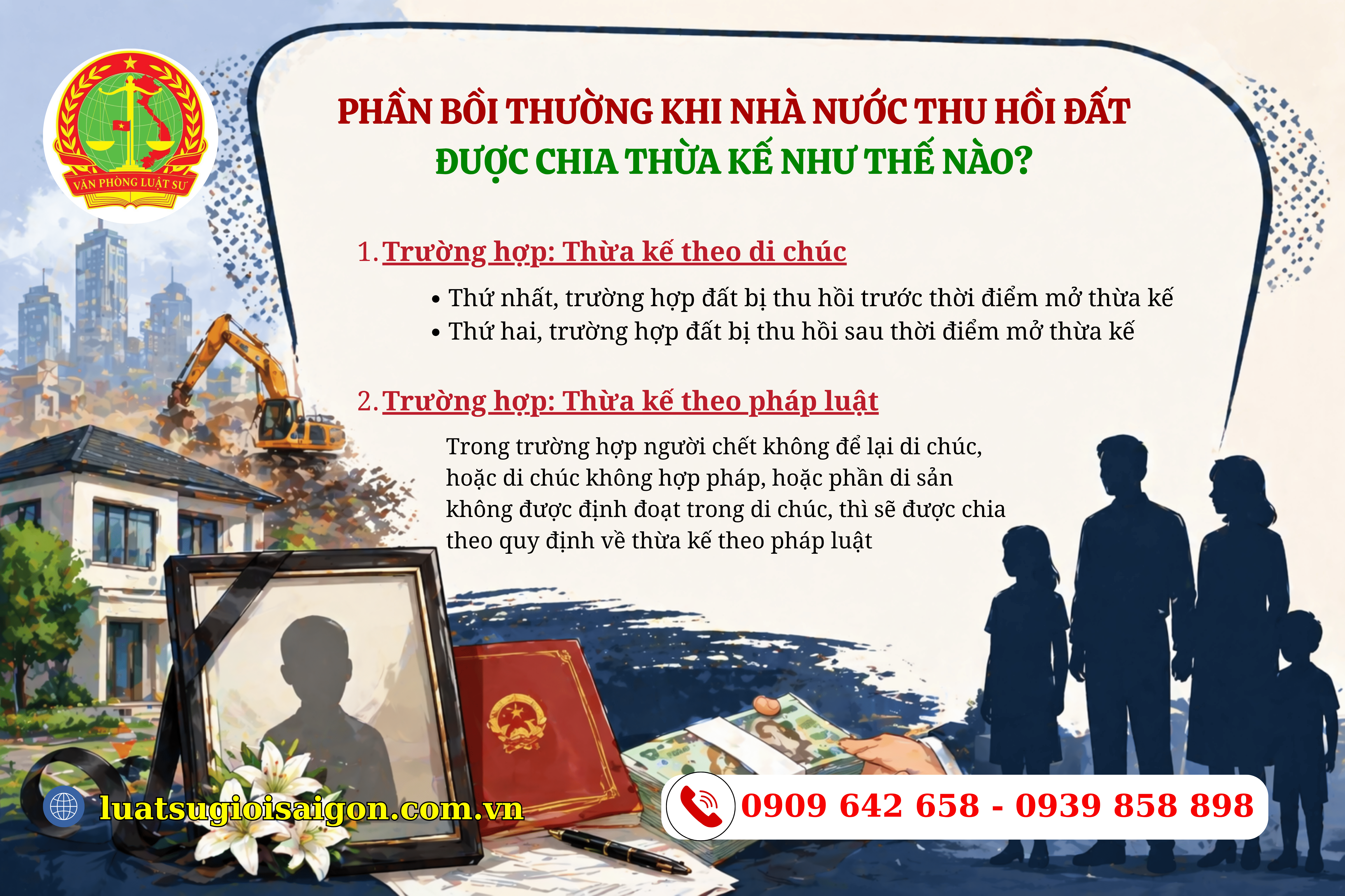 Người đứng tên sổ đã chết ai được nhận tiền bồi thường khi nhà nước thu hồi đất -luatsugioisaigon - 2