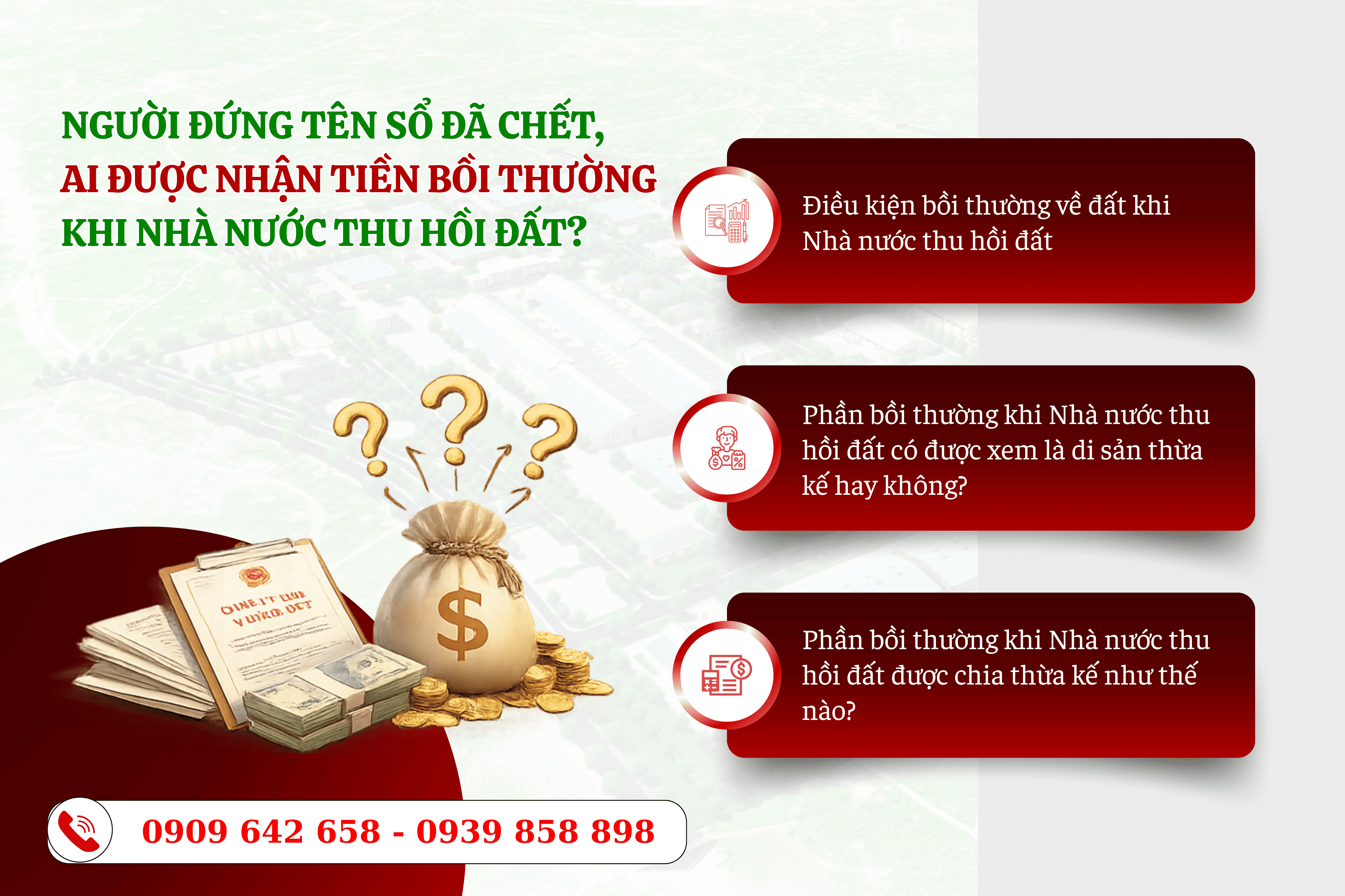 Người đứng tên sổ đã chết ai được nhận tiền bồi thường khi nhà nước thu hồi đất -luatsugioisaigon - 1