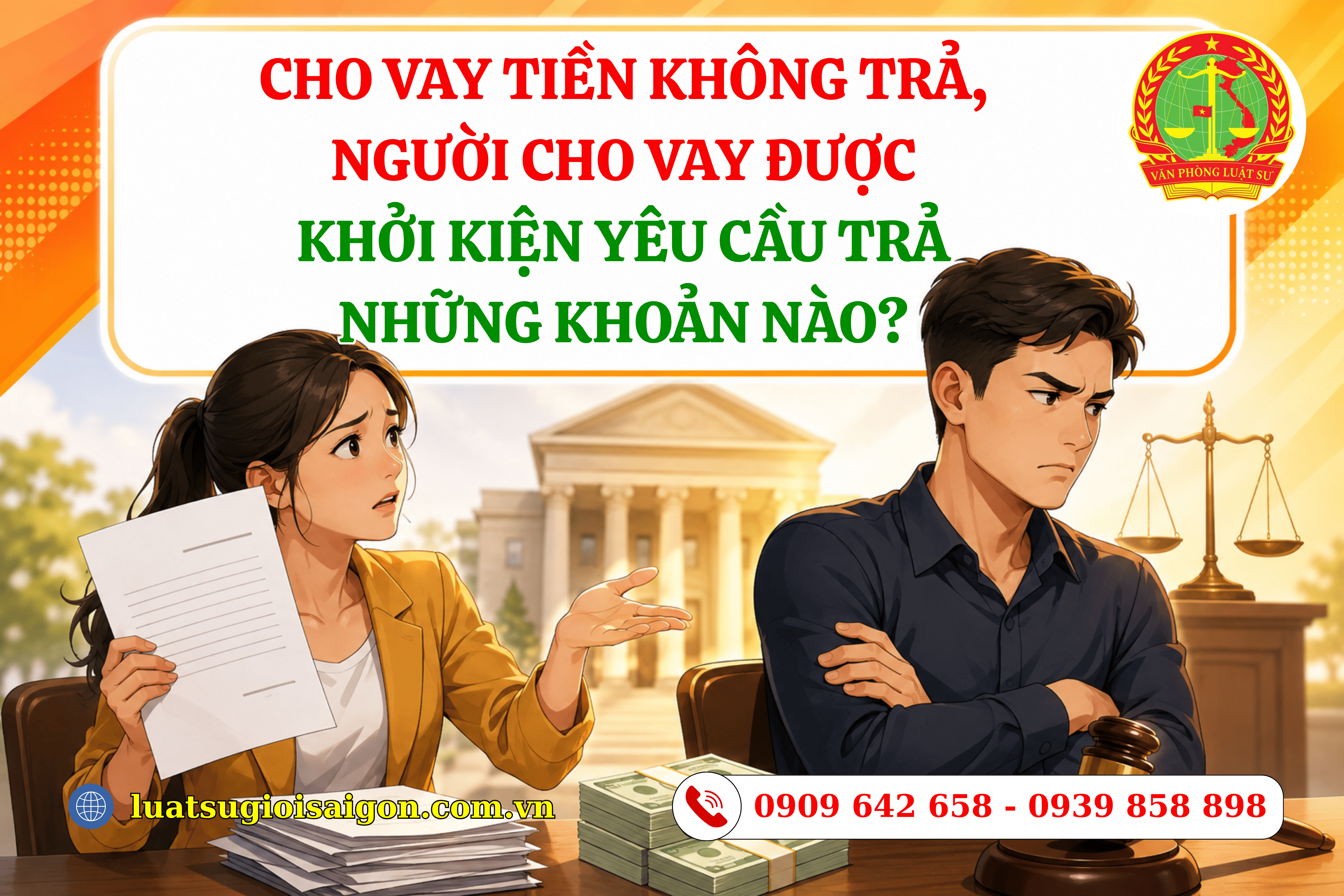 Người cho vay có thể khởi kiện tại Tòa án để đòi những khoản tiền nào