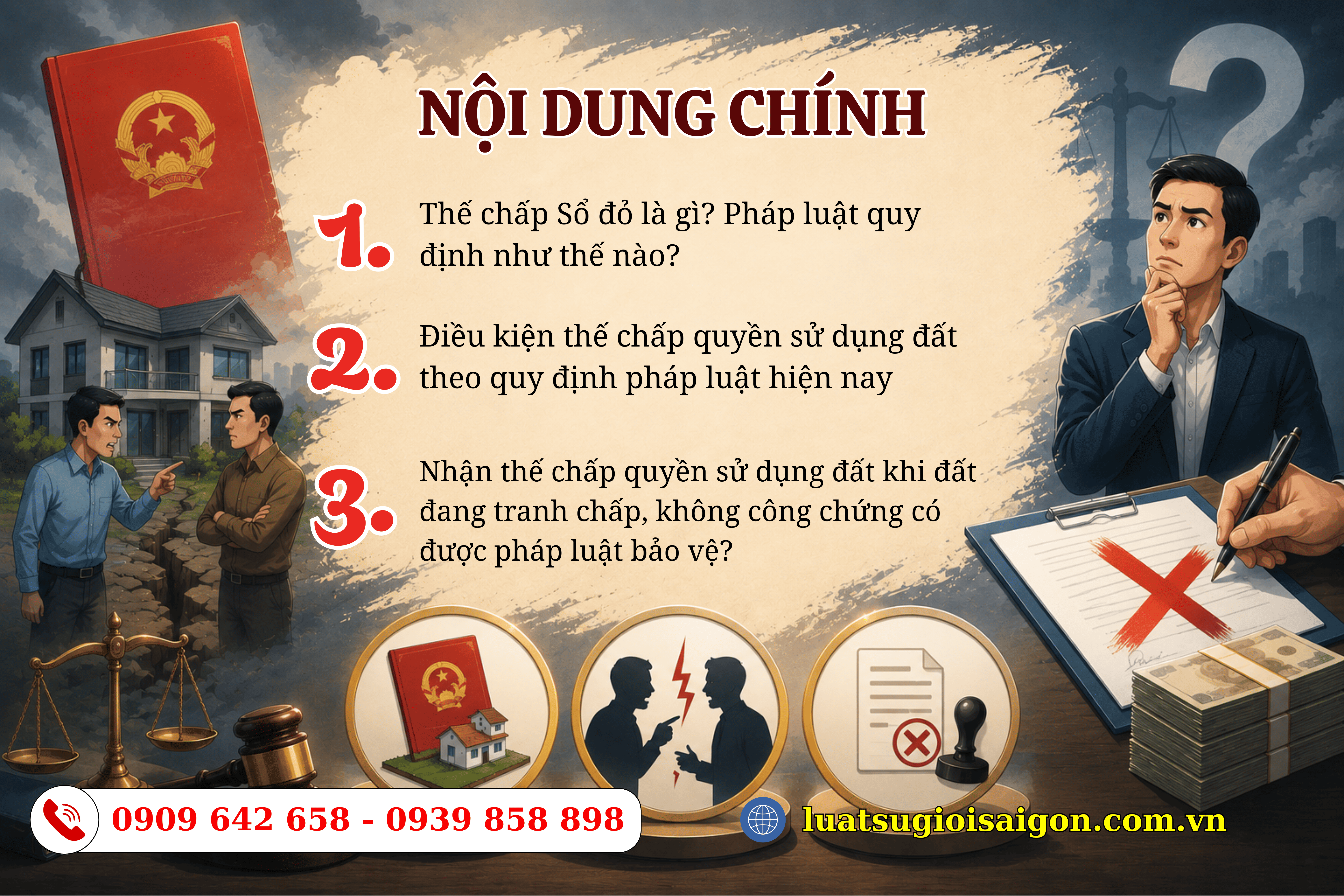 Nhận thế chấp sổ đỏ khi đất đang tranh chấp, không công chứng có được pháp luật bảo vệ - 1
