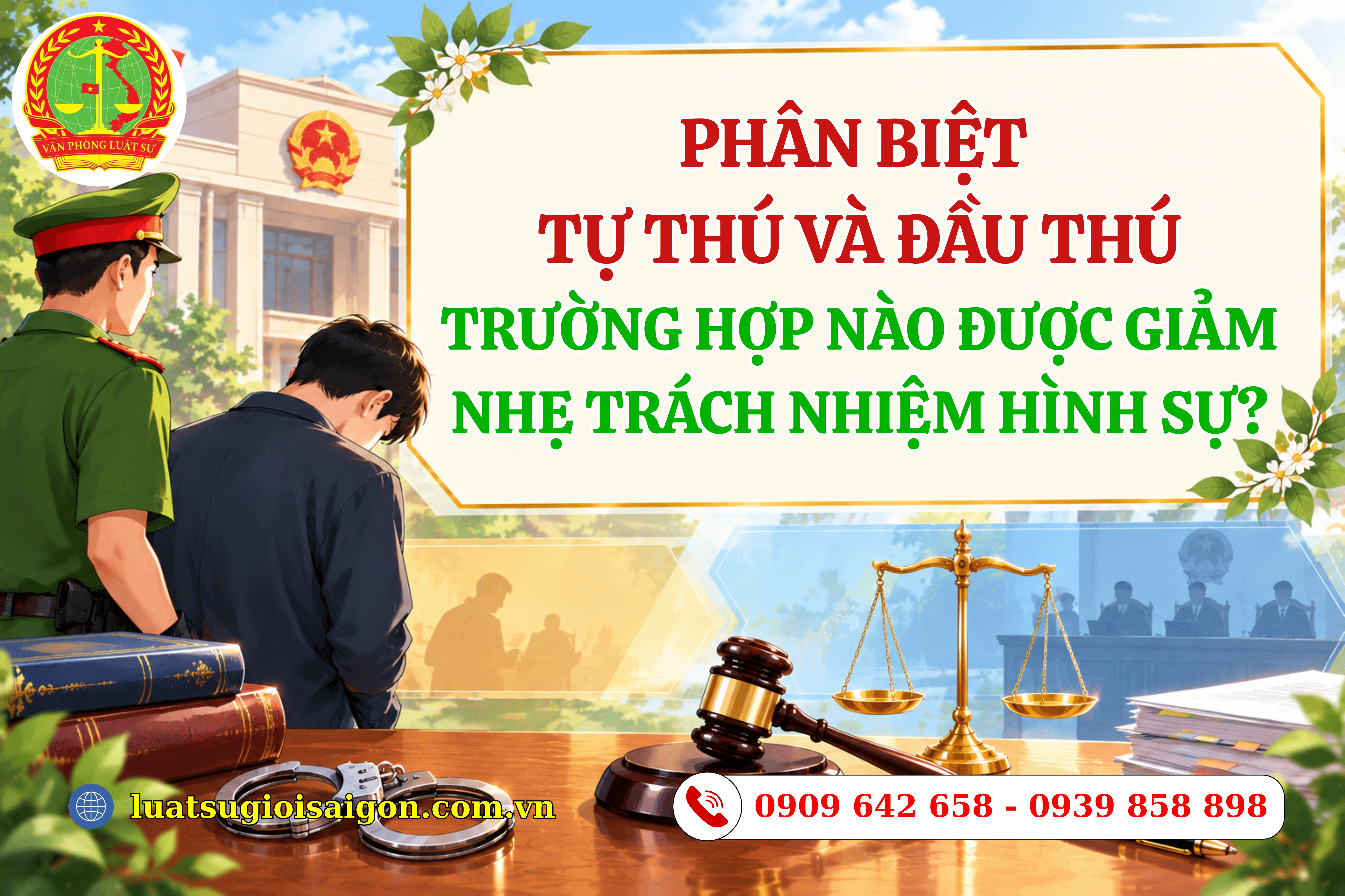 Phân biệt tự thú và đầu thú trường hợp nào được giảm nhẹ trách nhiệm hình sự