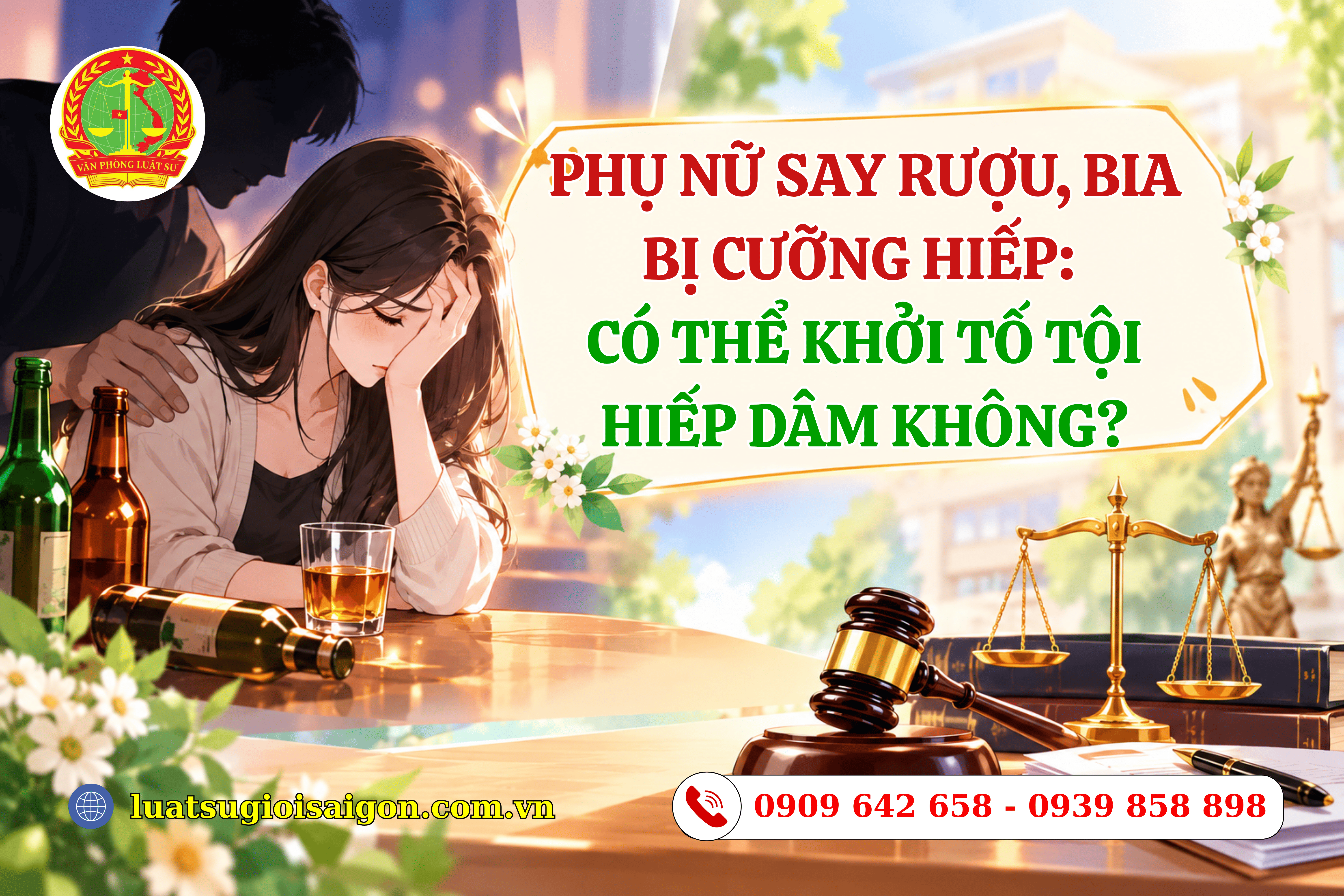 Phụ nữ say rượu bia bị cưỡng hiếp có thể khởi tố tội hiếp dâm không