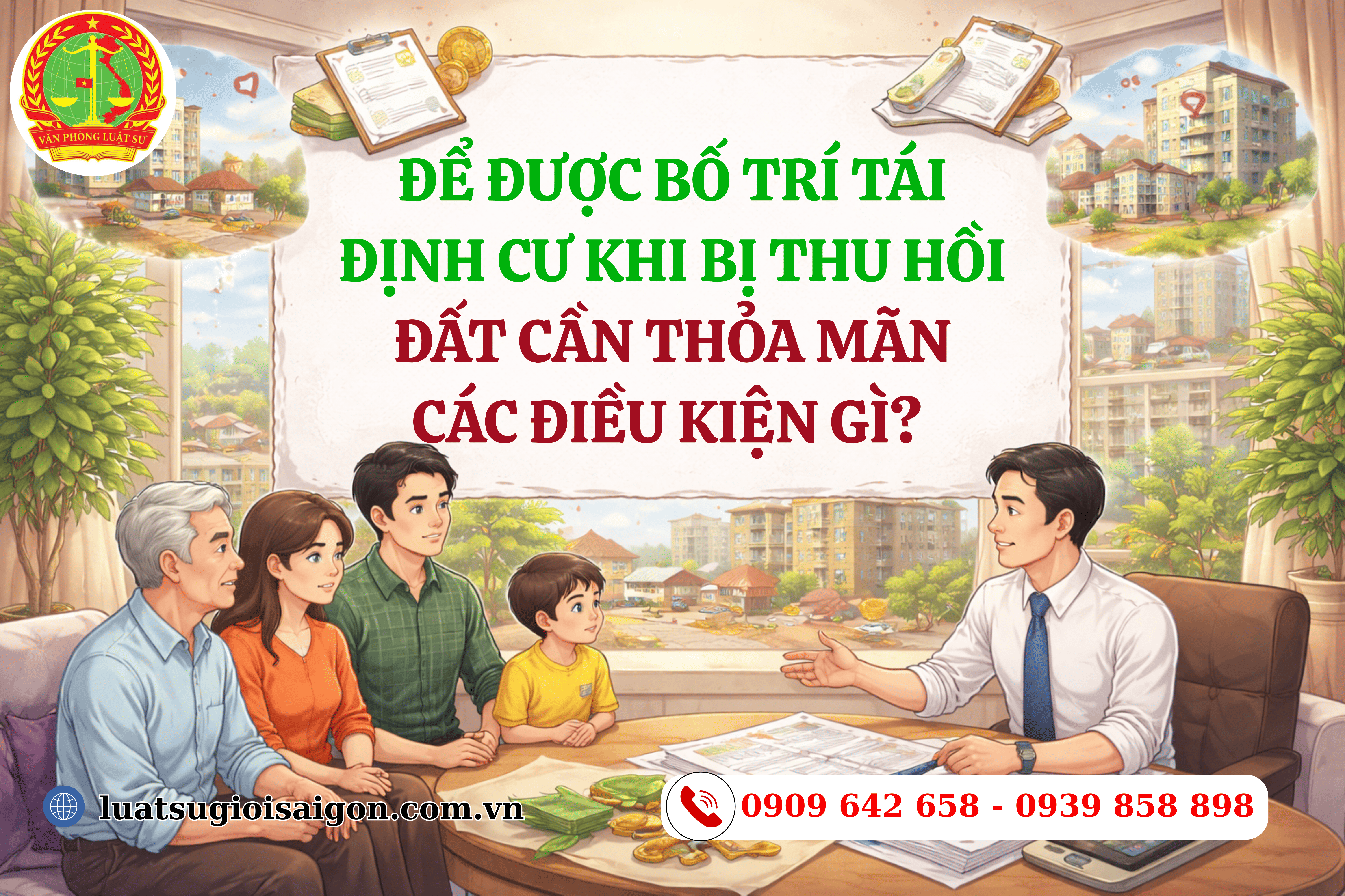 Theo quy định mới nhất hiện nay để được bố trí tái định cư khi bị thu hồi đất cần thỏa mãn các điều kiện gì 