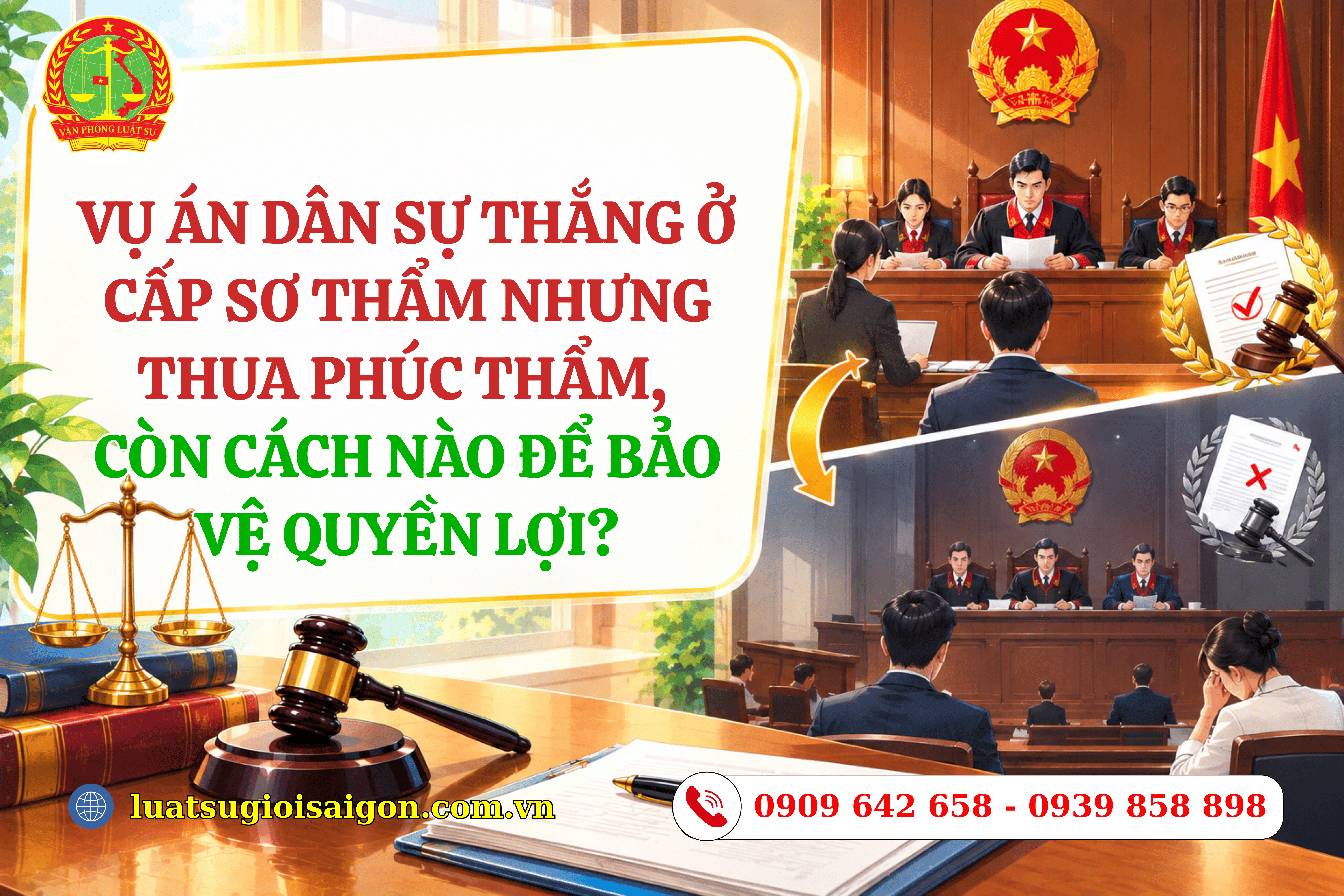 Vụ án dân sự thắng ở cấp sơ thẩm nhưng thua phúc thẩm, còn cách nào để bảo vệ quyền lợi-1
